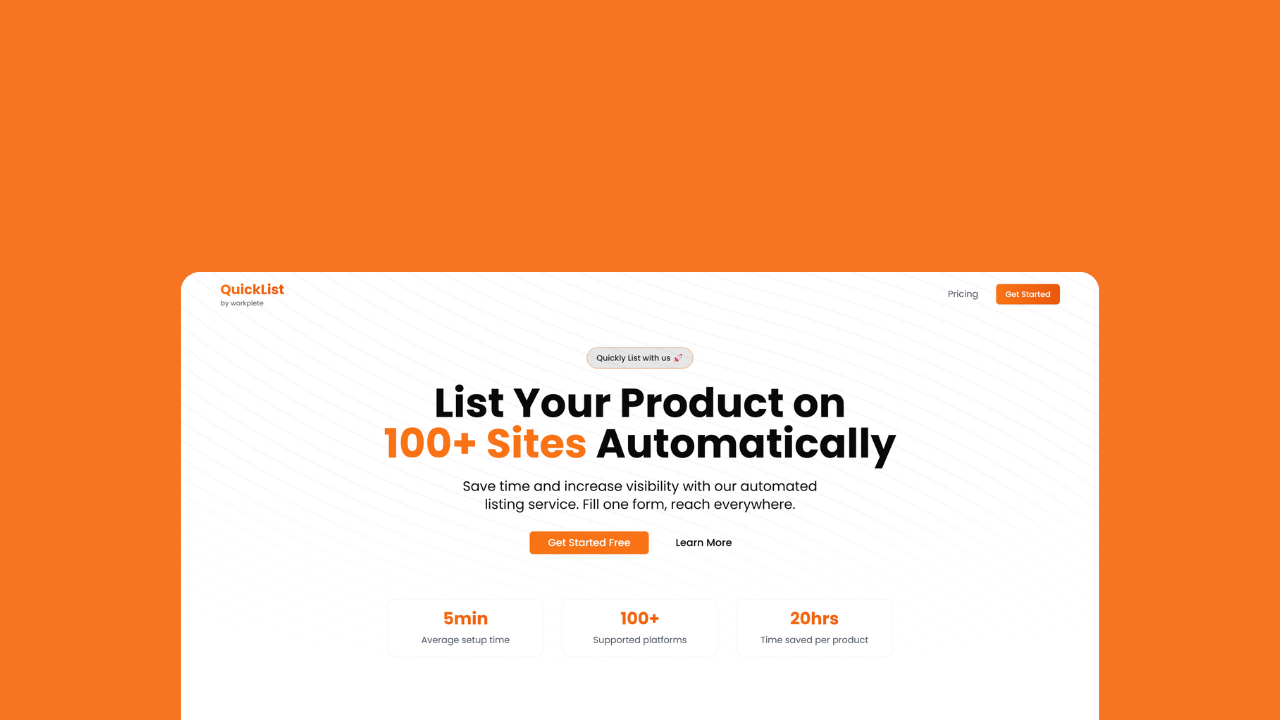 Workplete Quicklist screenshot 1