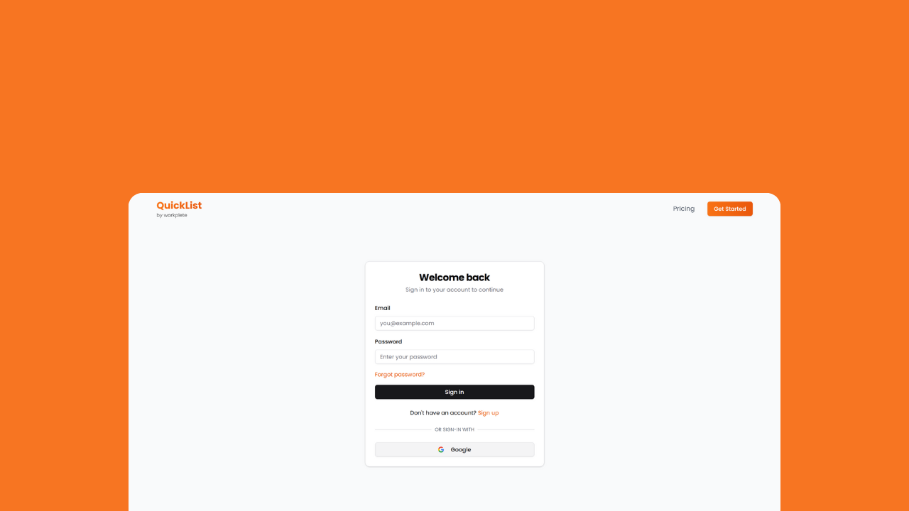 Workplete Quicklist screenshot 3